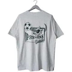 90s フルーツオブザルーム サッカー 両面プリントTシャツ 霜降りグレー XL