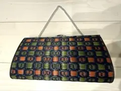 レトロ 和柄 クラッチバッグ ハンドバッグ がま口 ヴィンテージ