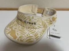 【ゴルフ用】 Heal Creek イエロープラント柄バイザー