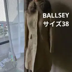 BALLSEY スタンドネックフレアスリーブコート カシミヤ キャメル 
