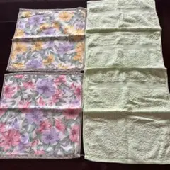 花柄タオルハンカチ4枚セット