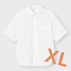 [廃盤]　GU　ブロードオーバーサイズシャツ(5分袖)　ホワイト　XLのサムネイル