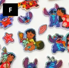 ●▲■　F リロアンドスティッチ　キラキラ　フレークシール