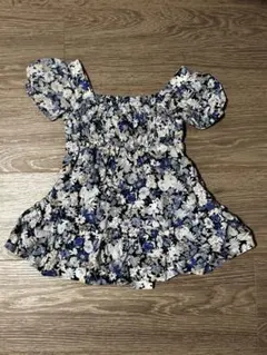 【値下げ】GAP 花柄ワンピース 80cm 女の子 ブルー系 キッズ