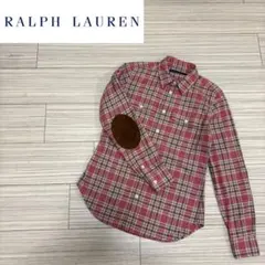 RALPH LAUREN ラルフローレン 長袖チェックシャツ エルボーパッチ