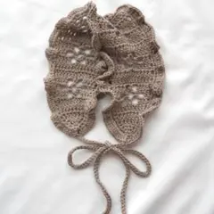 【ベビーキッズヘッドドレス】ハンドメイド/かぎ針編み/綿素材/バブーシュカ