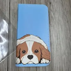 iPhone15 ケース iPhoneケース 手帳型 キャバリア 犬 愛犬