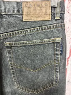 90s 旧タグ OLD UNIQLO オールドユニクロ ブラック デニムパンツ