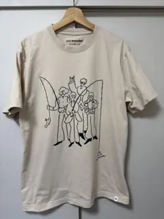 アンドワンダー×長場雄　BEAVER別注　Tシャツ　ベージュ　サイズ4のサムネイル