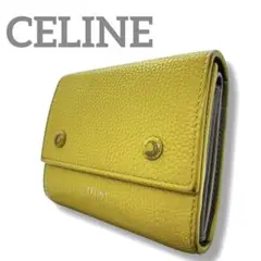 CELINE イエロー 三つ折り財布 CELINE - 【定価7万円以上】CELINE 三つ折財布 ミニ財布