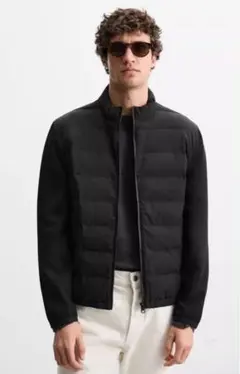 【極美品】ZARA/ザラ/軽量キルティングジャケット/パフジャケット　ネイビー