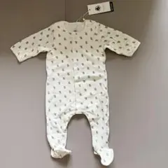 【Petit Bateau】コアラ柄 ベロアロンパース　6m/67cm