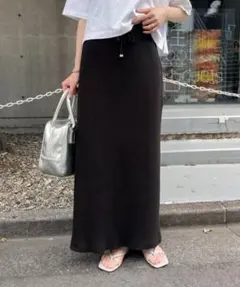 ≪25SSアップデート≫【-3キロ見え】すっきりシルエットリブスカート