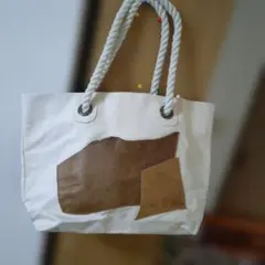 キャンバスレザートートバッグ