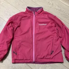 モンベル mont-bell 110㎝ アウター ピンク ライトシェルジャケット