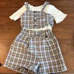 JENNI LOVE チェック柄キャミソール＆ショートパンツセット 150センチのサムネイル