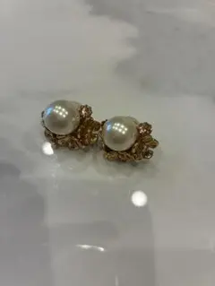パール フラワー イヤリング　結婚式　前撮り