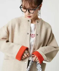 フリークスストア　配色ニットカーディガン