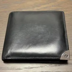 DUNHILL ブラックレザー 二つ折り 財布