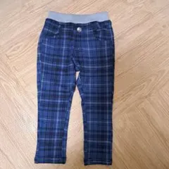ネイビー系チェック 110cm パンツ