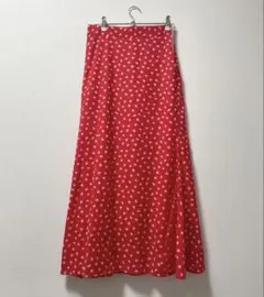 【美品】fifth花柄ロングスカート　赤