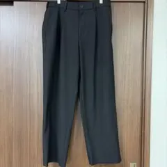 ユニクロ　タックワイドパンツ　ブラック　M