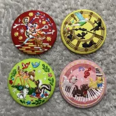 ディズニー刺繍缶バッチ4個セット