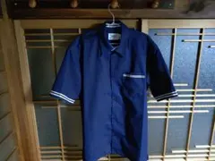 希少XL　テンダーロイン　S/S WORK SHIRT 紺 ストライプ　USA製のサムネイル