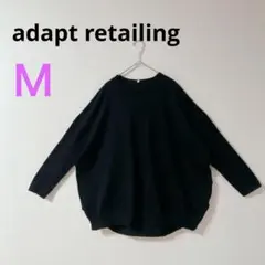 【adapt retailing】クルーネックセーター　ブラック　ゆったり