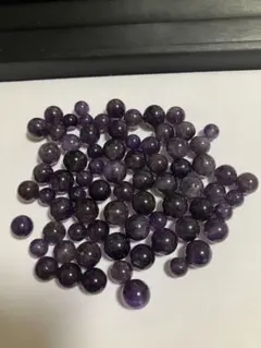 アメジストビーズ詰め合わせ(濃色＆小粒多め)80粒