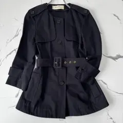 MARNI✨ベルテッドショートコート　ゴールド金具　ノーカラー　スプリングコート