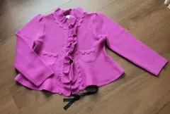 スーパービューティー　フリル付きカーディガン