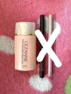 セザンヌ 皮脂テカリ防止下地 極細アイライナー ふたえアイライナー