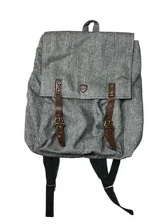 B.L.U.E. ハウンドトゥース柄 グレーリュック フラップデザイン レザー調