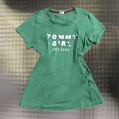 tommy girl 半袖 Tシャツ グリーン Sサイズ　海外ガール ピチTのサムネイル