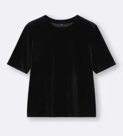 GUシアーベロア半袖Tシャツ