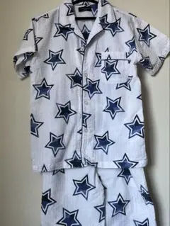 星柄パジャマセット ホワイト/ネイビー 150