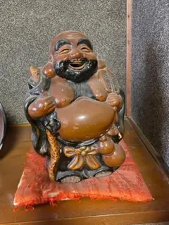 送料無料 七福神 布袋様 布袋尊 ほていさん 大型45cm 置物 樹脂製 彫刻