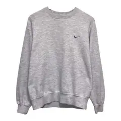 NIKE ナイキ　スウェットトレーナー　スウォッシュ刺繍ロゴ　グレー　L 00s