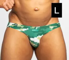 EGDE DIGITAL CAMO スーパーローライズ ビキニ 緑 迷彩 L