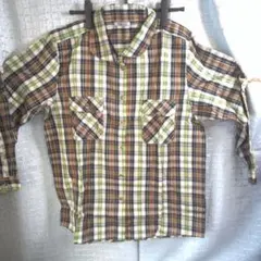 古着２１Add-Live チェック柄長袖シャツ