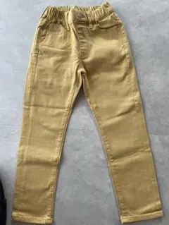 ユニクロ　ストレッチデニム　黄色　110