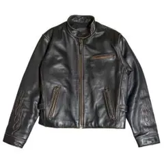 Wind Armor flame フレイム レザーライダースジャケット LL