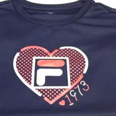 FILA フィラ テニスウェア ネイビー ハートロゴ Tシャツ M