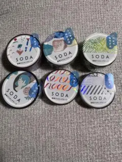 SODA 透明マスキングテープ 6個セット まとめ売り キングジム