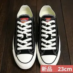 新品　Dickies ブラック ローカット　キャンバ　スニーカー　23cmのサムネイル