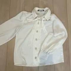 zara リボン付き長袖ブラウス　シャツ