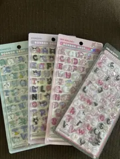 ボンボンドロップシール サンリオ 文字4種 キティ マイメロ