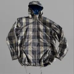 old STUSSY ナイロンジャケット 90s 紺タグ 古着 希少 チェック柄