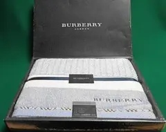 BURBERRY シール織綿毛布 140×200cm 寝具 ブルー 小物 格安 - メルカリ